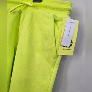 All in Motion Kids Neon Green Joggers